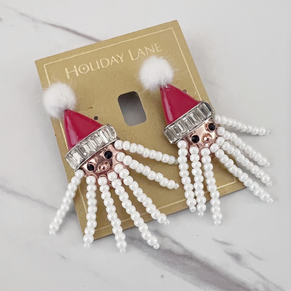 Holiday Lane Santa Clause Earrings